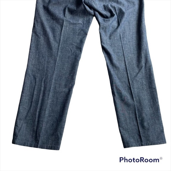 AG Adriano Goldschmied Denim Chambray Trouser Pant Blue Size 31R Green Label - Picture 6 of 11